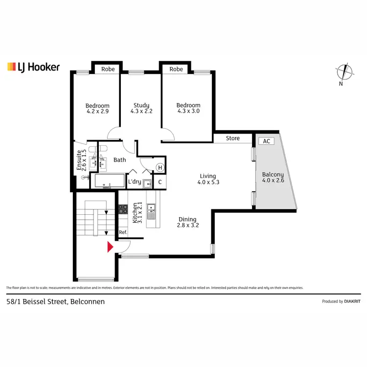 Floorplan of Homely unit listing, 58/1 Beissel Street, Belconnen ACT 2617