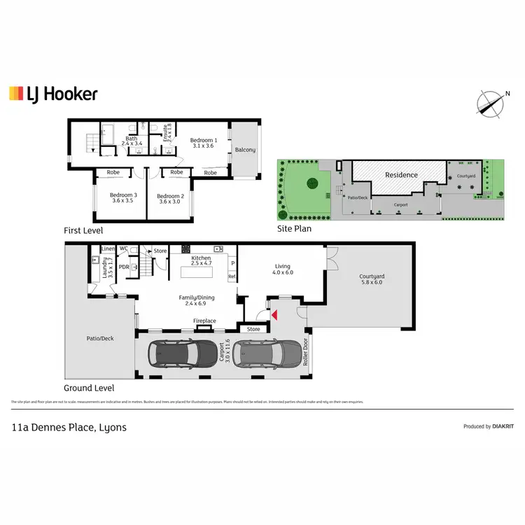 Floorplan of Homely semi-detached listing, 11A Dennes Place, Lyons ACT 2606