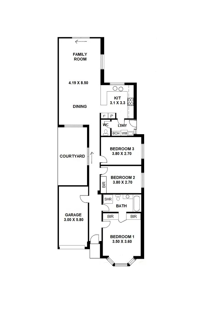 Floorplan of Homely house listing, 3A South Parade, Seaton SA 5023