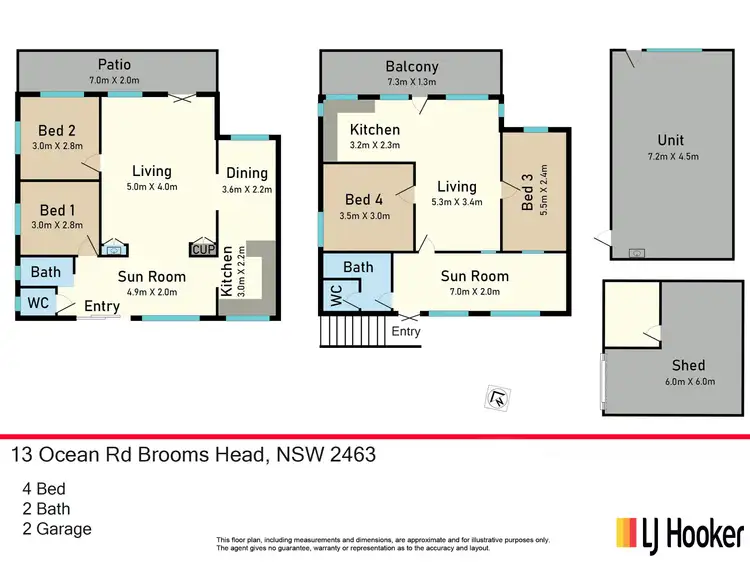 Floorplan of Homely house listing, 13 Ocean Road, Brooms Head NSW 2463