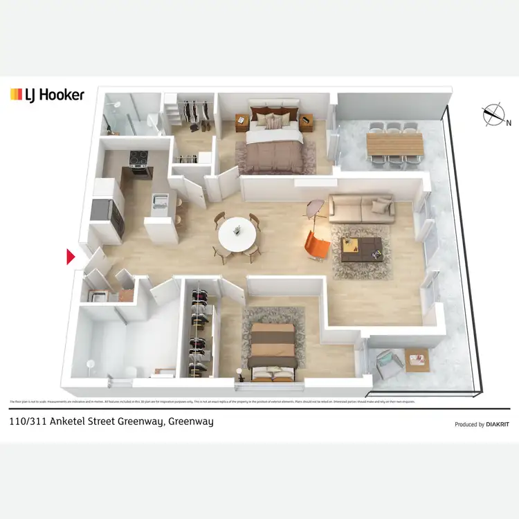 Floorplan of Homely apartment listing, 110/311 Anketell Street, Greenway ACT 2900