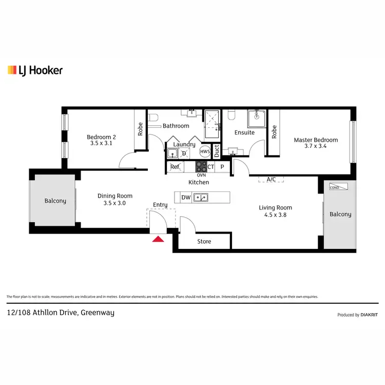 Floorplan of Homely apartment listing, 12/108 Athllon Drive, Greenway ACT 2900
