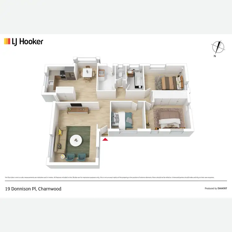 Floorplan of Homely house listing, 19 Donnison Place, Charnwood ACT 2615