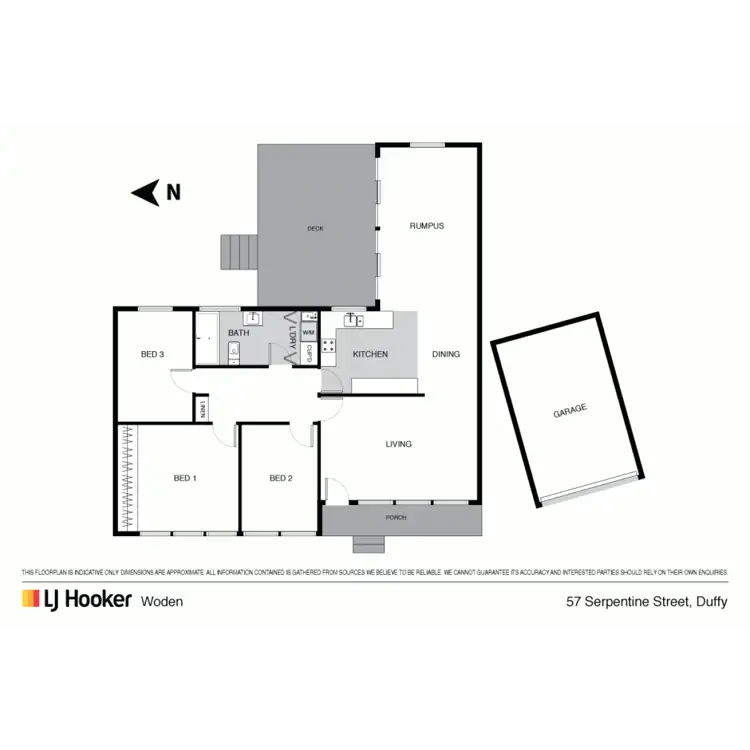 Floorplan of Homely house listing, 57 Serpentine Street, Duffy ACT 2611