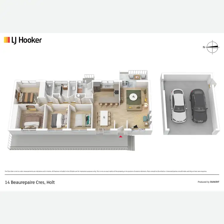 Floorplan of Homely house listing, 14 Beaurepaire Crescent, Holt ACT 2615