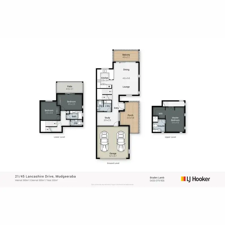 Floorplan of Homely townhouse listing, 21/45 Lancashire Drive, Mudgeeraba QLD 4213