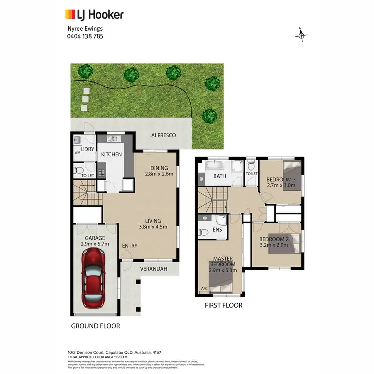 Floorplan of Homely townhouse listing, 10/2 Denison Court, Capalaba QLD 4157