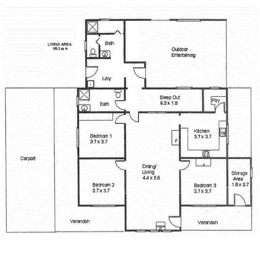 Floorplan of Homely house listing, 14 Pascoe Terrace, Barmera SA 5345