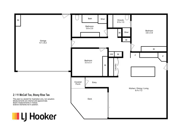 Floorplan of Homely unit listing, Unit 2/11 McCall Terrace, Stony Rise TAS 7310