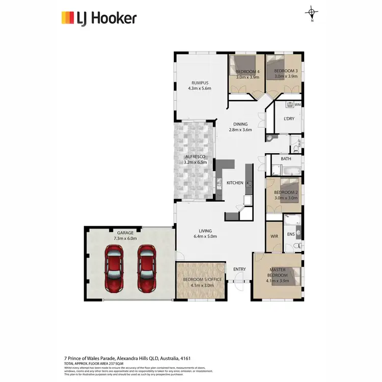 Floorplan of Homely house listing, 7 Prince Of Wales Parade, Alexandra Hills QLD 4161
