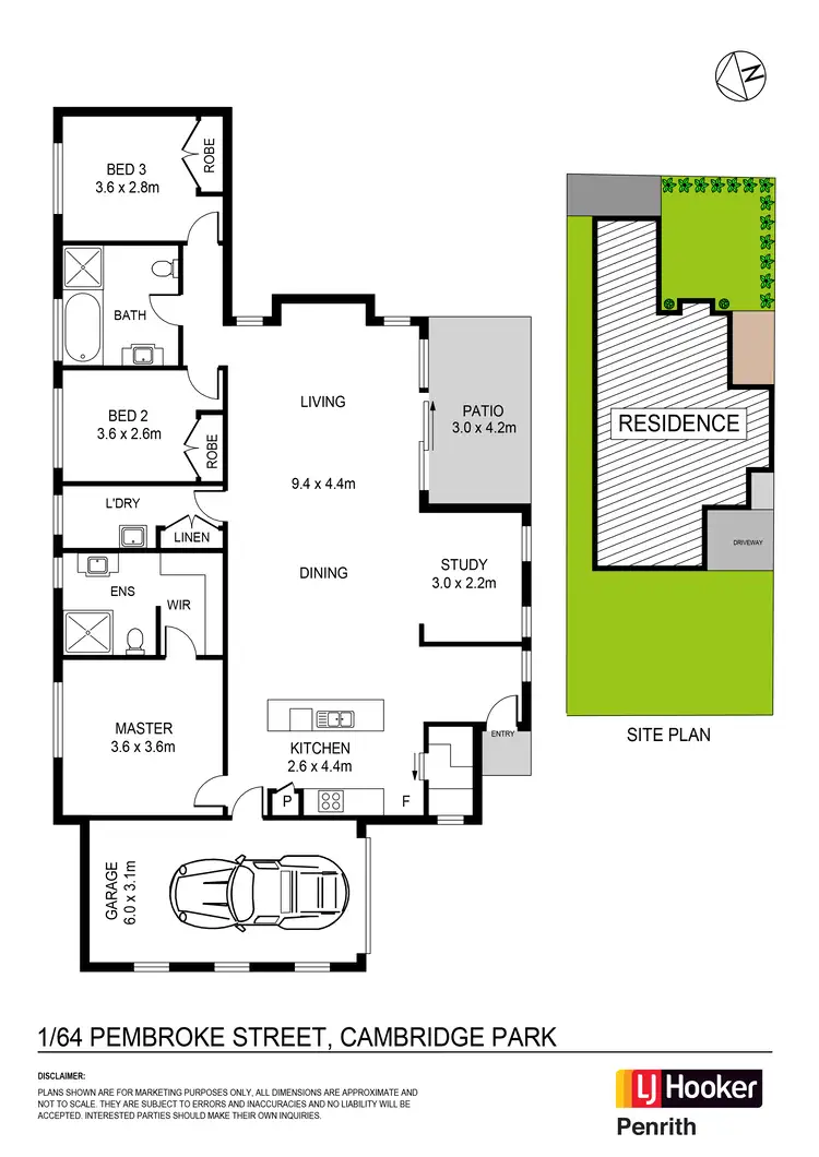 Floorplan of Homely house listing, 1/64 Pembroke Street, Cambridge Park NSW 2747