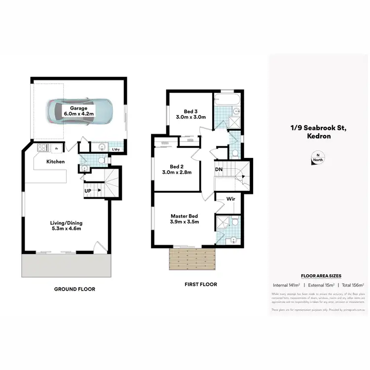 Floorplan of Homely townhouse listing, 1/9 Seabrook Street, Kedron QLD 4031