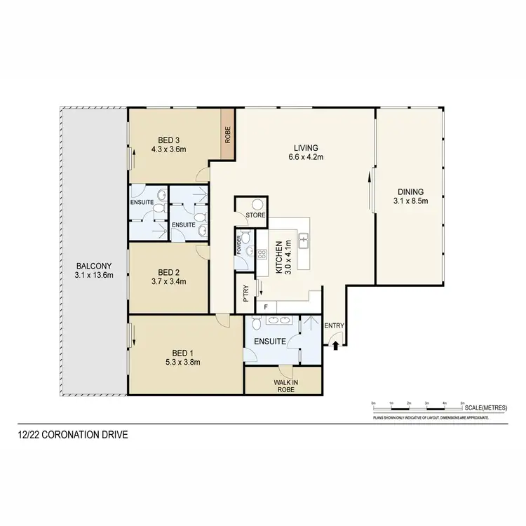 Floorplan of Homely apartment listing, 12/22 Coronation Drive, Stuart Park NT 820