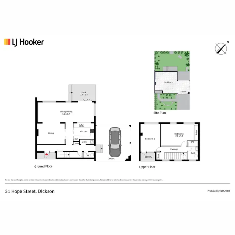Floorplan of Homely semi-detached listing, 31 Hope Street, Dickson ACT 2602