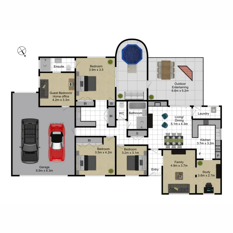 Floorplan of Homely house listing, 13 Litchfield Place, Gilmore ACT 2905