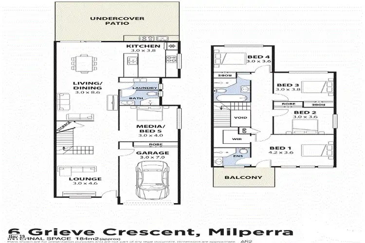 Floorplan of Homely semi-detached listing, 6 Grieve Crescent, Milperra NSW 2214