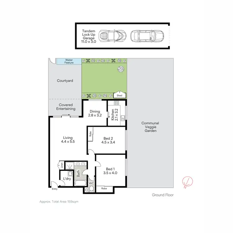Floorplan of Homely apartment listing, 3/4 Paling Street, Cremorne NSW 2090
