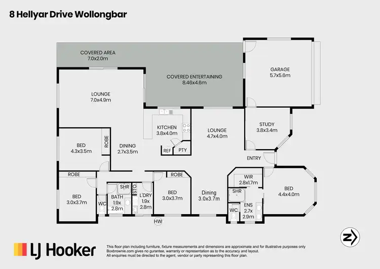 Floorplan of Homely house listing, 8 Hellyar Drive, Wollongbar NSW 2477