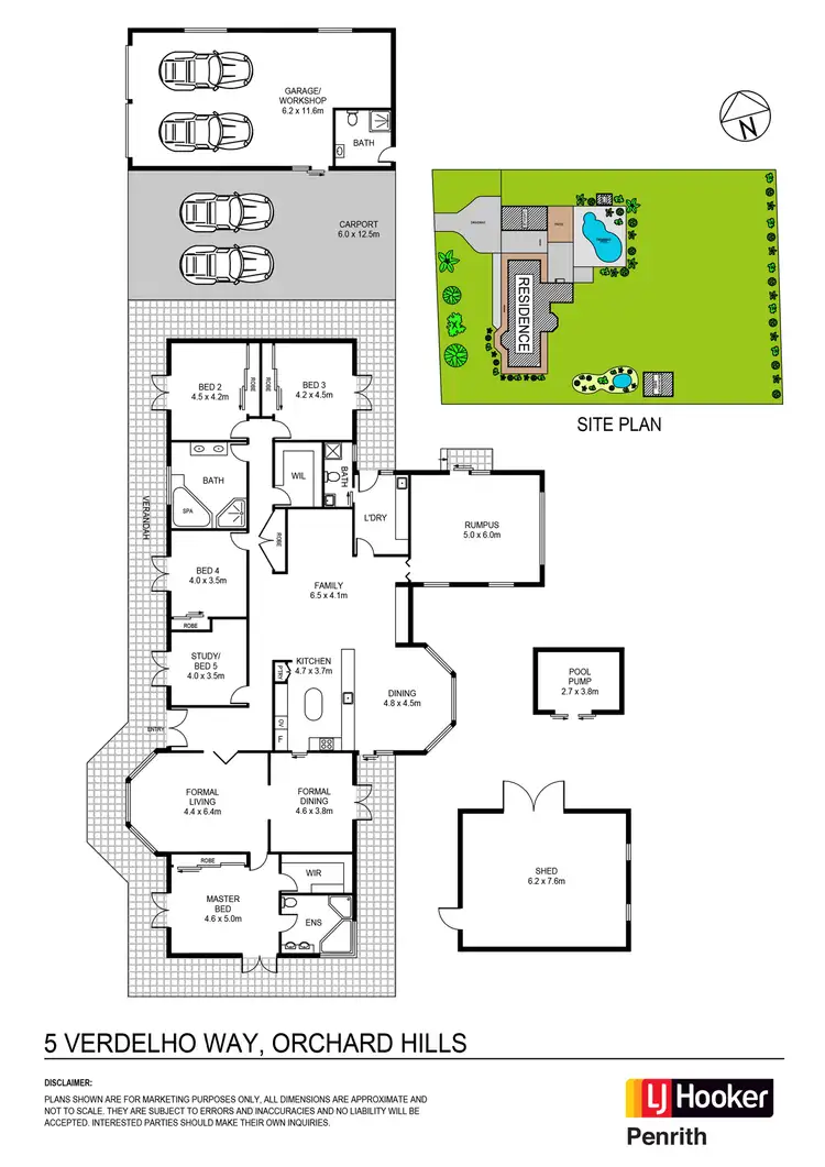 Floorplan of Homely house listing, 5 Verdelho Way, Orchard Hills NSW 2748