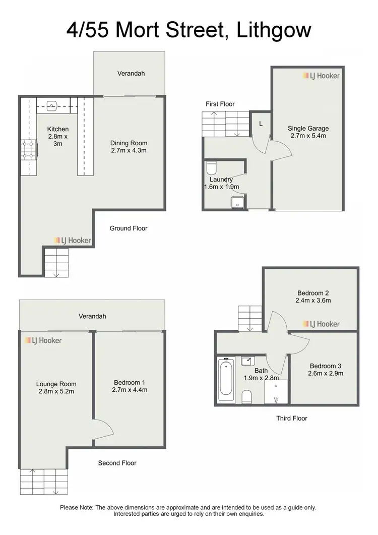 Floorplan of Homely townhouse listing, 4/55 Mort Street, Lithgow NSW 2790