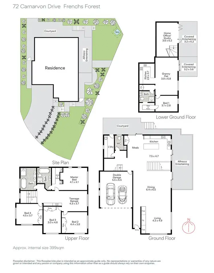 Floorplan of Homely house listing, 72 Carnarvon Drive, Frenchs Forest NSW 2086