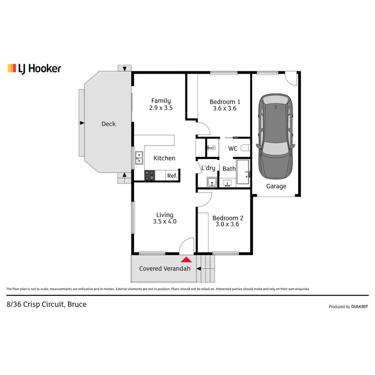Floorplan of Homely townhouse listing, 8/36 Crisp Circuit, Bruce ACT 2617