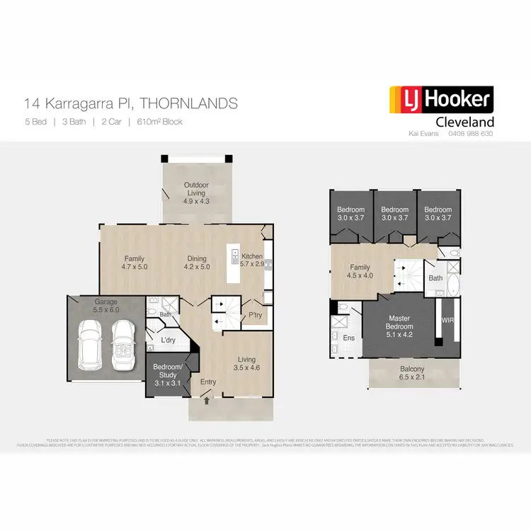 Floorplan of Homely house listing, 14 Karragarra Place, Thornlands QLD 4164