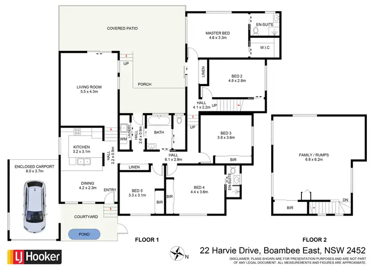 Floorplan of Homely house listing, 22 Harvie Drive, Boambee East NSW 2452