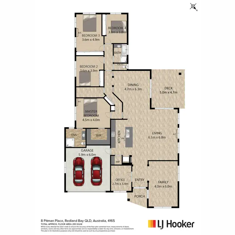 Floorplan of Homely house listing, 8 Pitman Place, Redland Bay QLD 4165