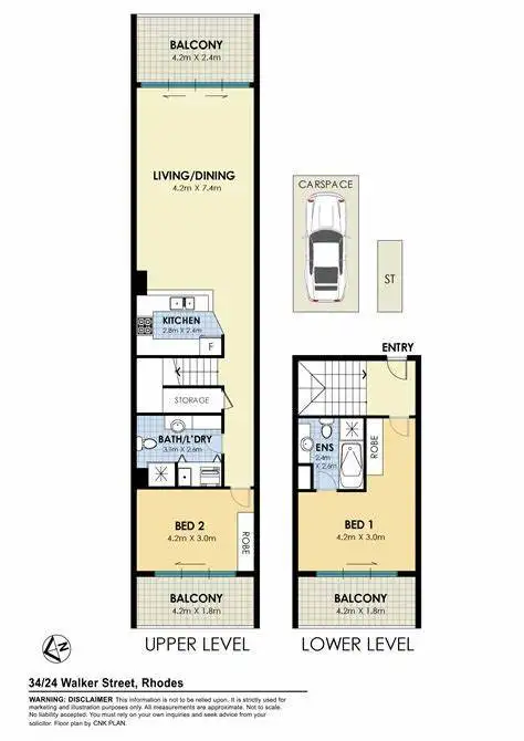 Floorplan of Homely unit listing, 34/24 WALKER Street, Rhodes NSW 2138