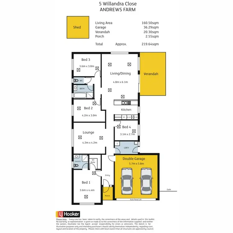 Floorplan of Homely house listing, 5 Willandra Close, Andrews Farm SA 5114