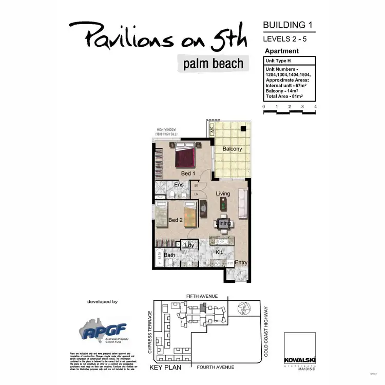 Floorplan of Homely unit listing, 1504/10 Fifth Avenue, Palm Beach QLD 4221