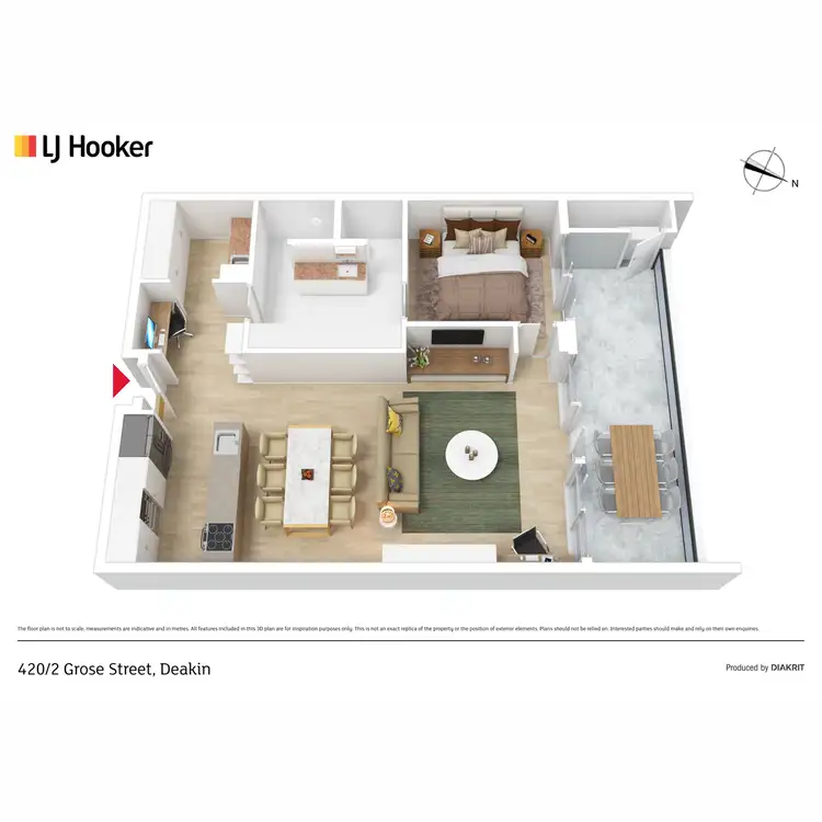 Floorplan of Homely apartment listing, 420/2 Grose Street, Deakin ACT 2600