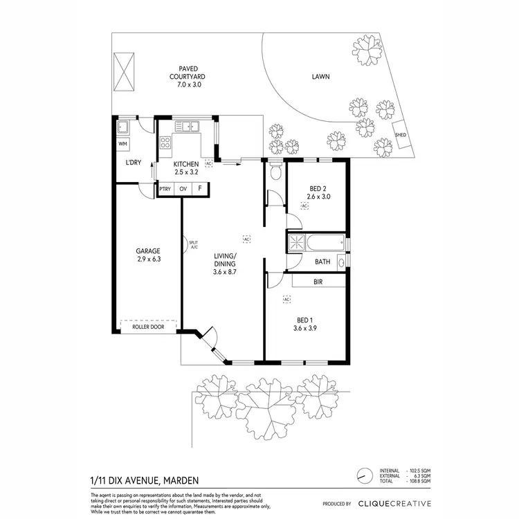 Floorplan of Homely unit listing, 1/11 Dix Avenue, Marden SA 5070