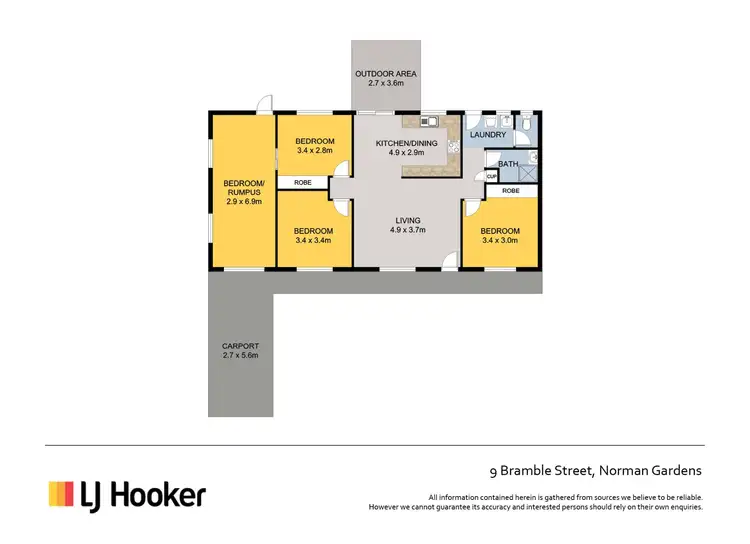 Floorplan of Homely house listing, 9 Bramble Street, Norman Gardens QLD 4701