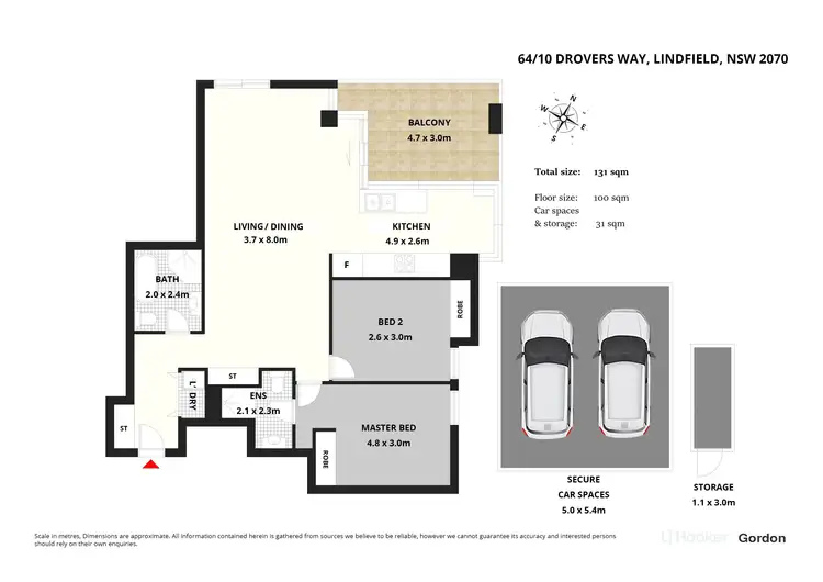 Floorplan of Homely unit listing, 64/10 Drovers Way, Lindfield NSW 2070