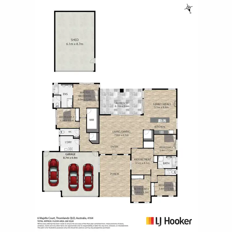 Floorplan of Homely house listing, 6 Majella Court, Thornlands QLD 4164