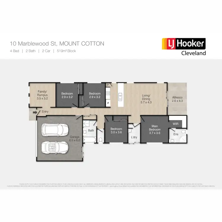 Floorplan of Homely house listing, 10 Marblewood Street, Mount Cotton QLD 4165