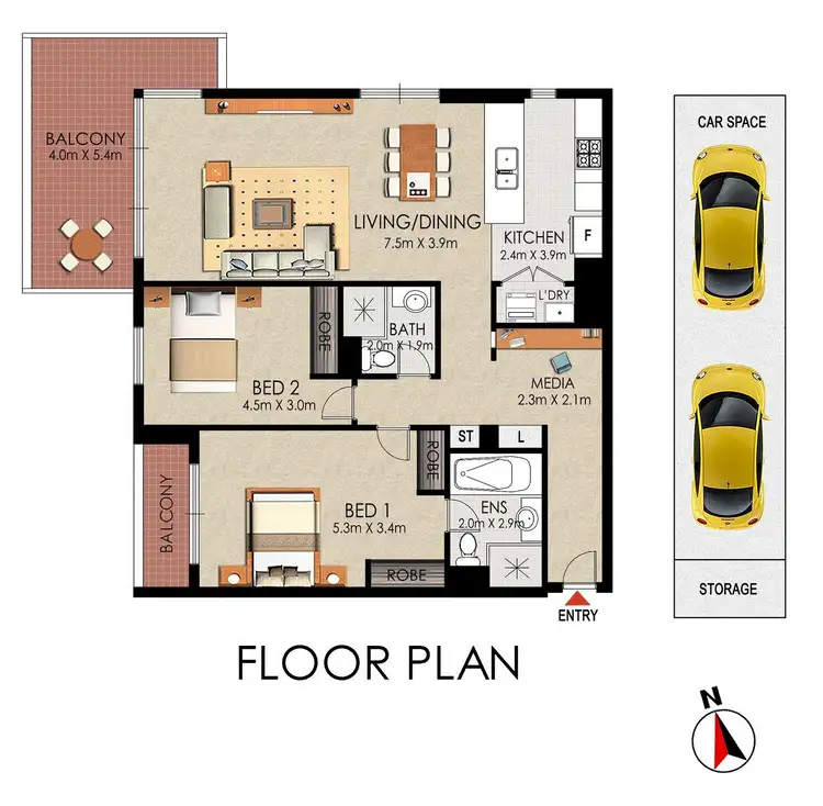 Floorplan of Homely apartment listing, 503/80 Rider Boulevard, Rhodes NSW 2138