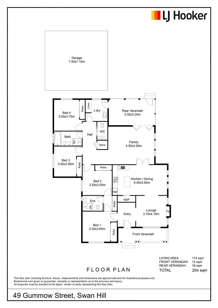Floorplan of Homely house listing, 49 Gummow Street, Swan Hill VIC 3585
