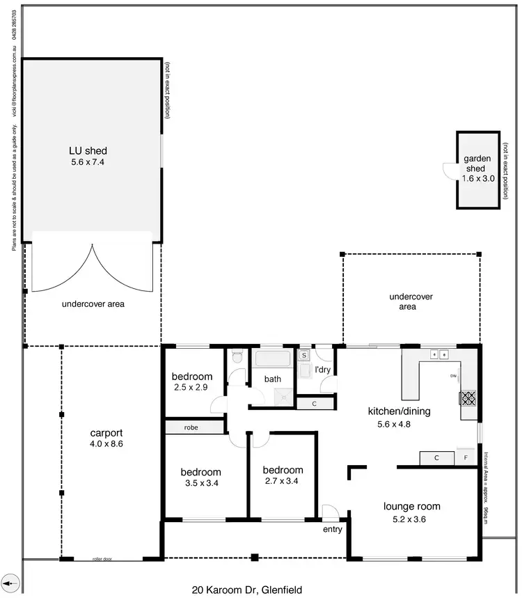 Floorplan of Homely house listing, 20 Karoom Drive, Glenfield Park NSW 2650