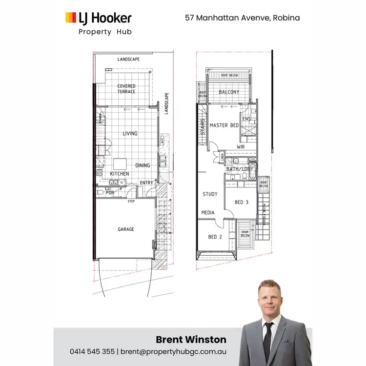 Floorplan of Homely semi-detached listing, 57 Manhattan Avenue, Robina QLD 4226