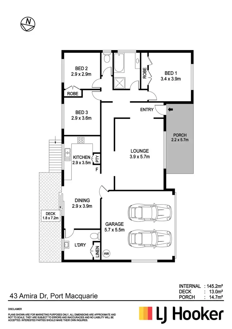 Floorplan of Homely house listing, 43 Amira Drive, Port Macquarie NSW 2444