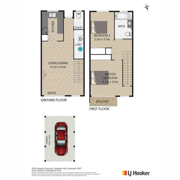 Floorplan of Homely townhouse listing, 13/13 Almara Street, Capalaba QLD 4157
