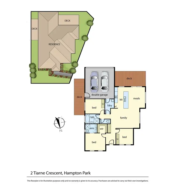 Floorplan of Homely house listing, 2 Tiarne Crescent, Hampton Park VIC 3976