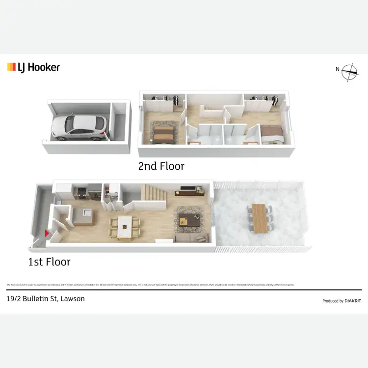 Floorplan of Homely townhouse listing, 19/2 Bulletin Street, Lawson ACT 2617