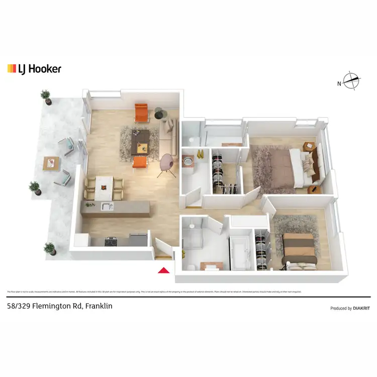 Floorplan of Homely unit listing, 58/329 Flemington Road, Franklin ACT 2913