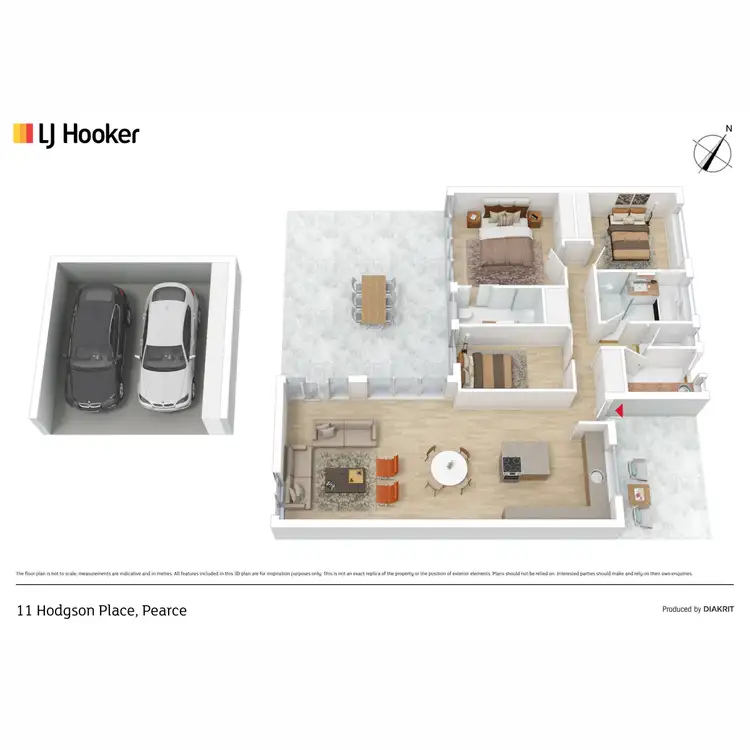 Floorplan of Homely townhouse listing, 11 Hodgson Place, Pearce ACT 2607
