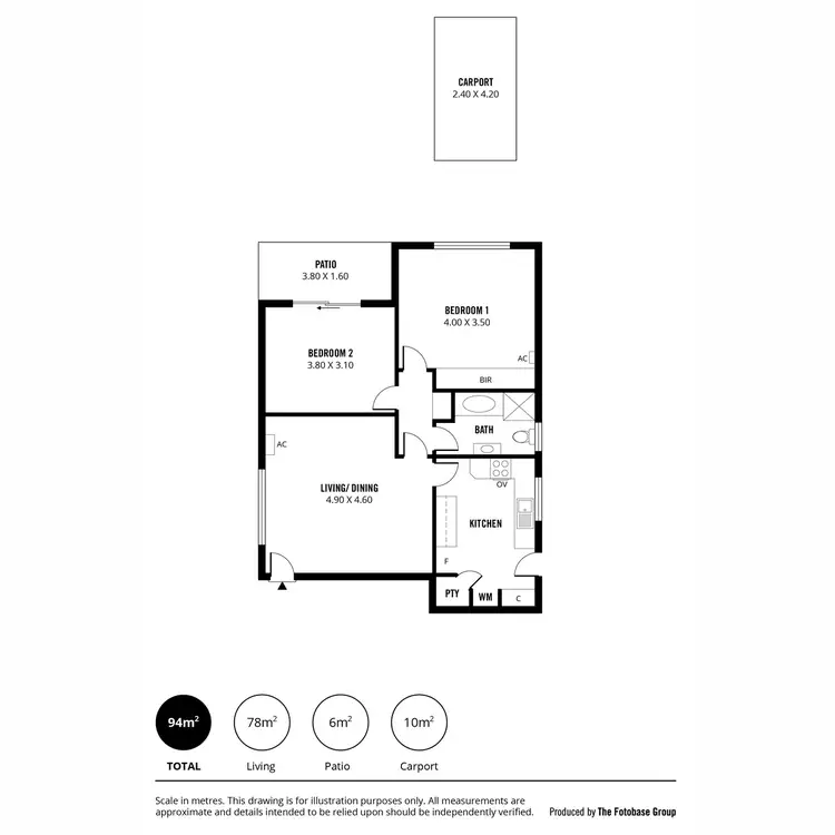 Floorplan of Homely unit listing, 1/77 Lockwood Road, Burnside SA 5066
