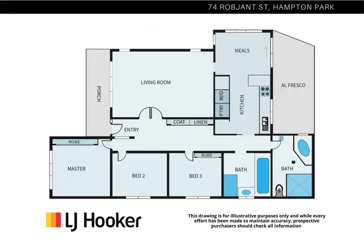 Floorplan of Homely house listing, 74 Robjant Street, Hampton Park VIC 3976